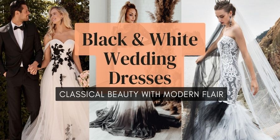 Black and White Wedding Dresses Ideas