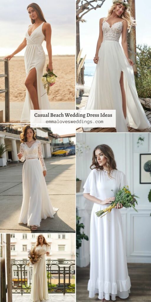 Couples who want to tie the knot in a low key carefree manner will find that casual beach wedding dresses are the way to go.