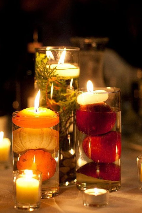 Make your wedding spooky and stylish with a DIY Halloween floating candle centerpiece perfect for the season