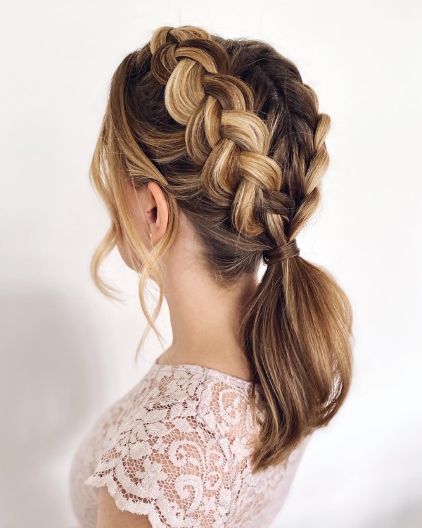 The wedding braid is ideal for short haired brides.