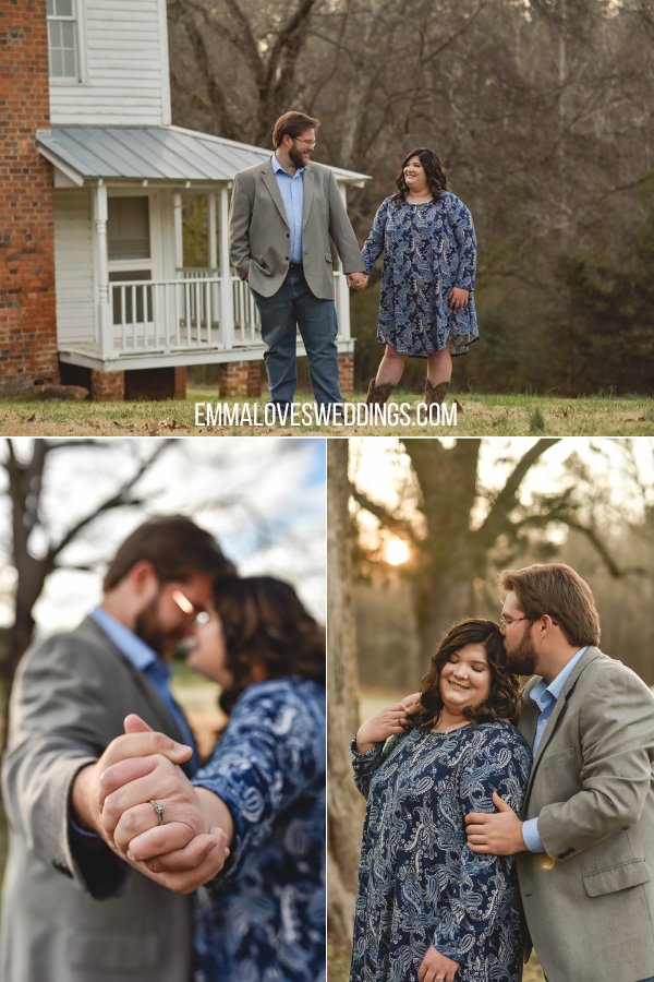 This plus size dress is perfect for an elegant and simple engagement photo shoot