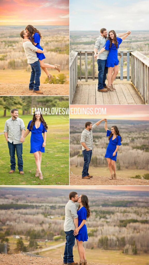 Wearing something blue for your engagement photo is a timeless choice