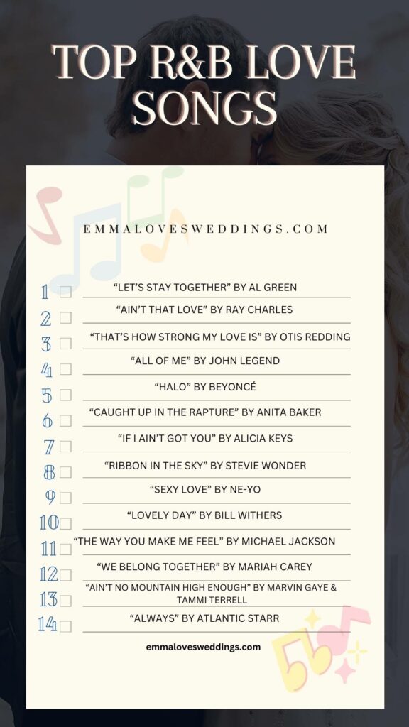 Top R&B Love Wedding Songs