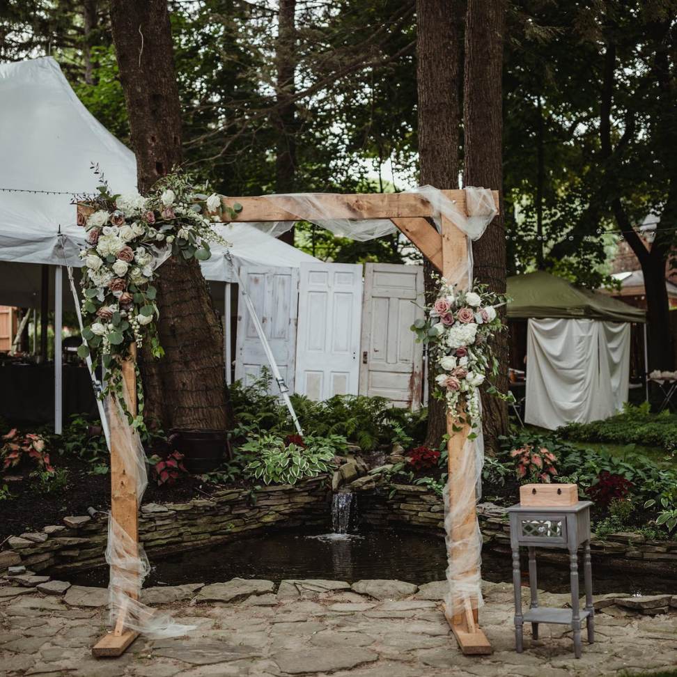 backyard wedding arch ideas for small wedding