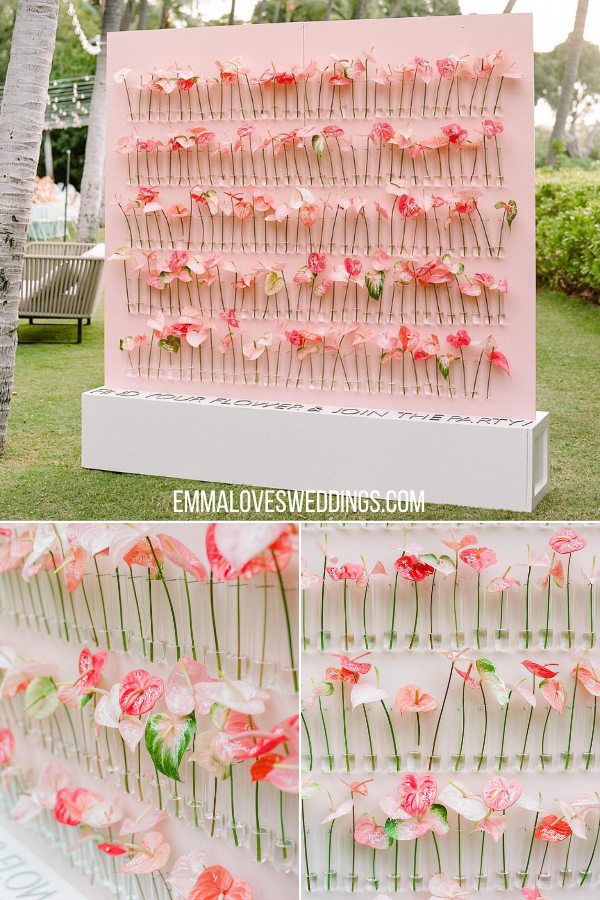 beautiful flower wedding seating plan ideas