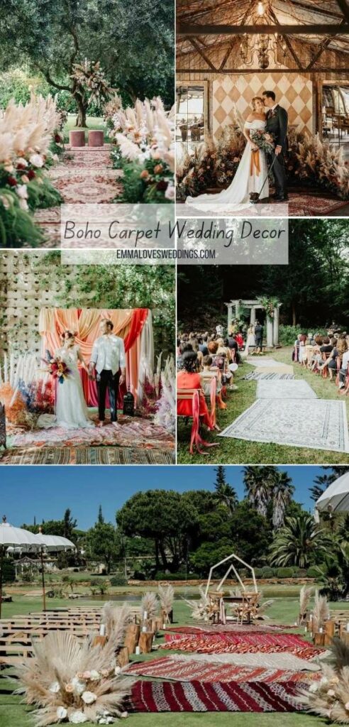 boho carpet wedding decorations ideas