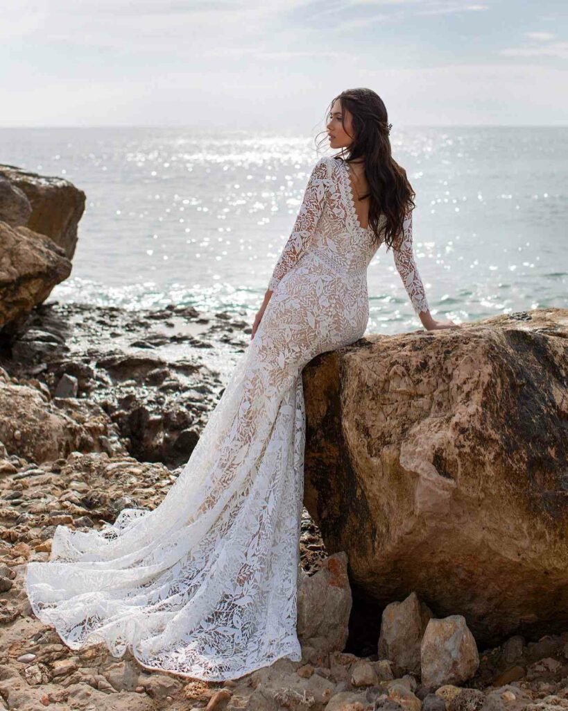 boho lace wedding dress or beach wedding