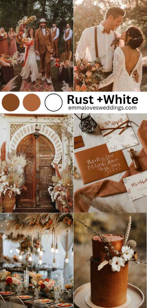 boho rustic wedding colors ideas