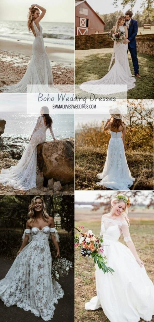 boho wedding theme dresses ideas