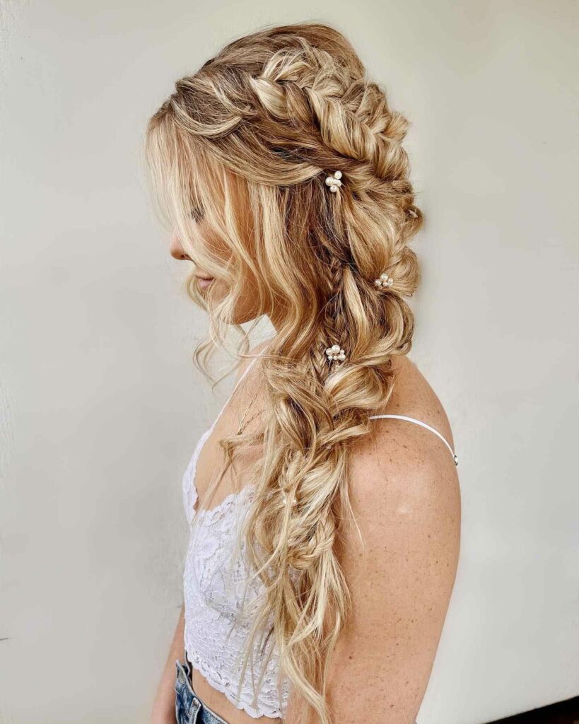 perfect boho braid wedding long hairstyle ideas