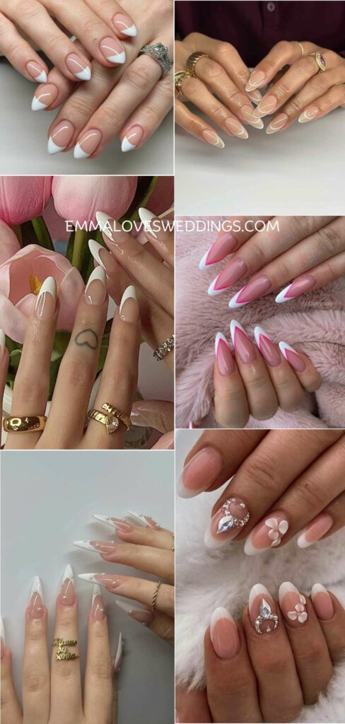 French manicure elegant classy wedding nails