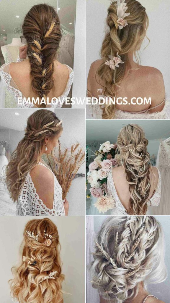 boho chic hairstyles for wedding with braids