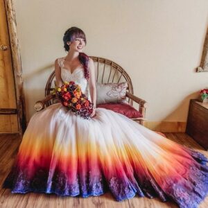 25 Best Rainbow Wedding Dresses That Are Perfect for Any Bride
