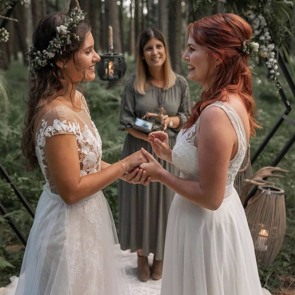 lesbian wedding happy celebration and unbreakable bond