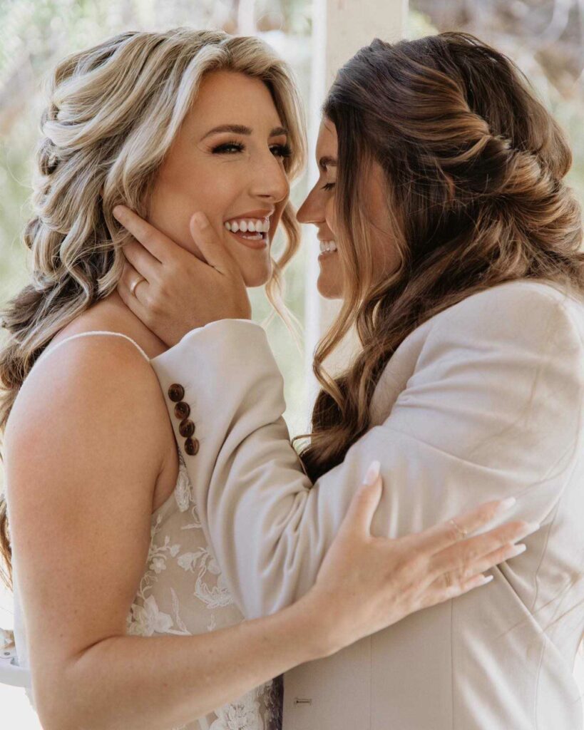 love is in the air in this enchanting photo shoot for a lesbian wedding