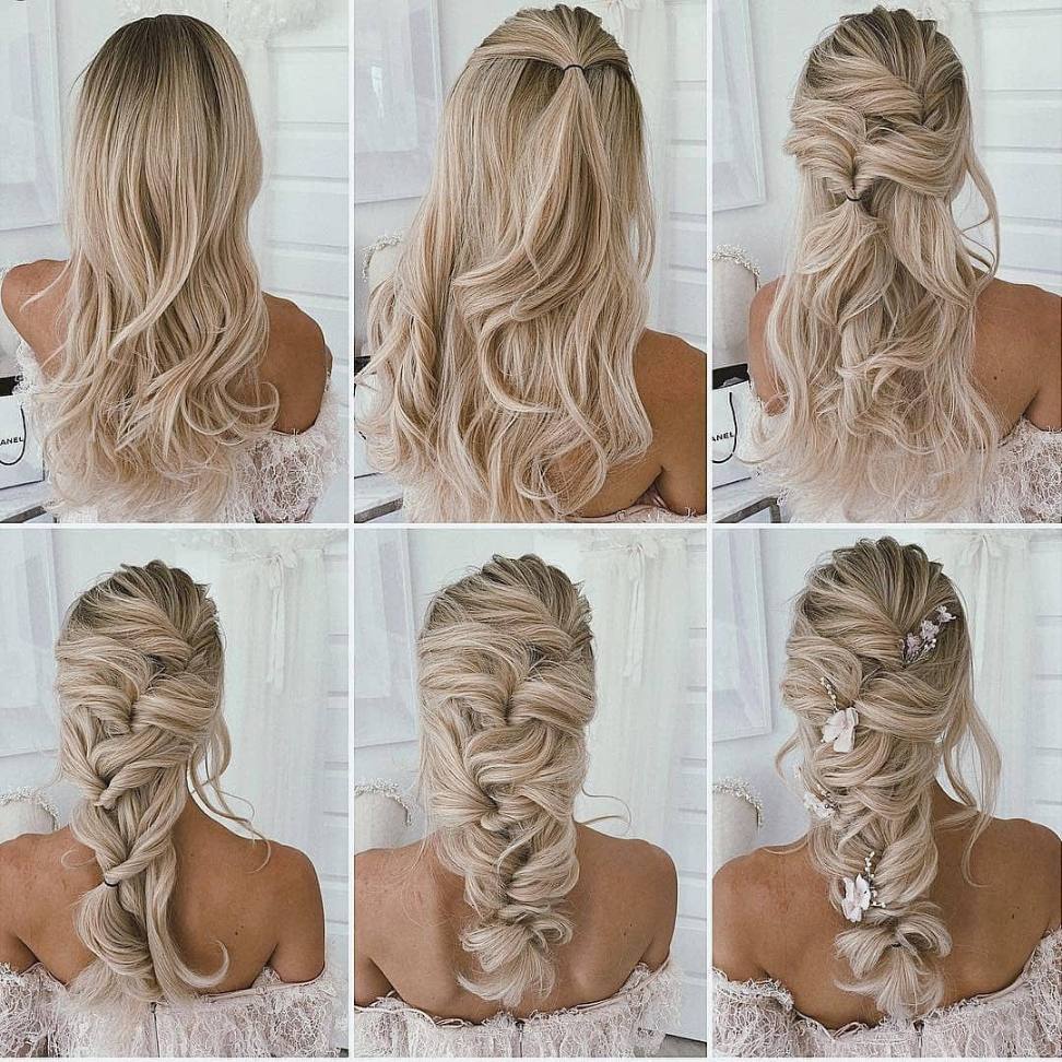 messy braided thin hair DIY wedding hairstyle