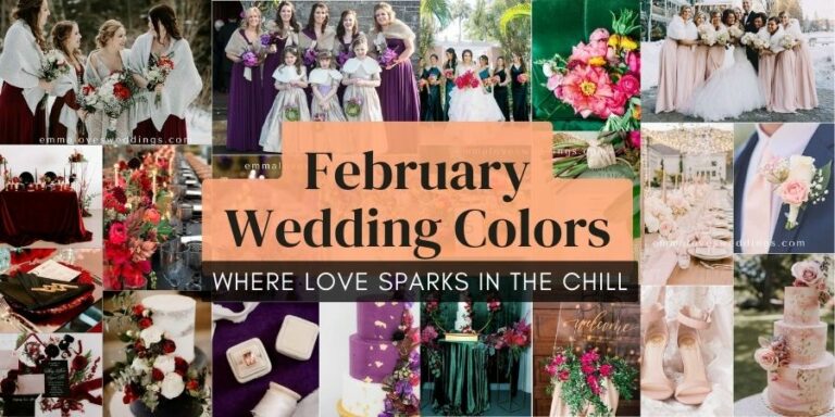 winter february wedding colors