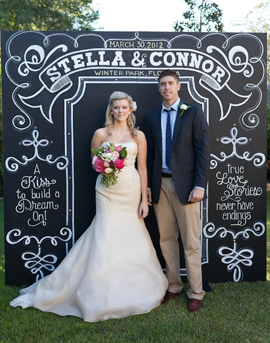 custom chalkboard wedding photo booth ideas