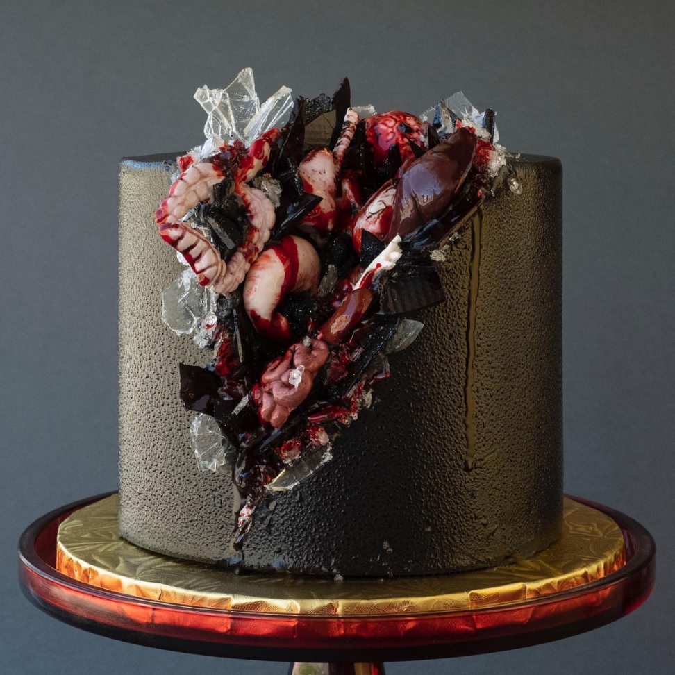 gothic geode wedding cake