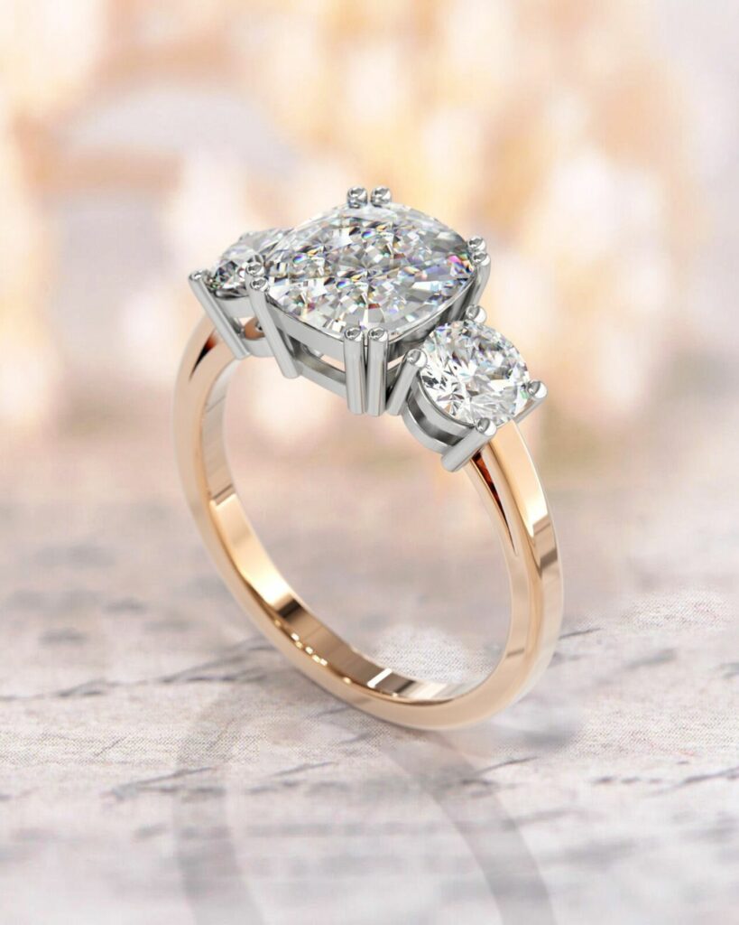 3 CT moissanite Meghan Markle's replica engagement ring