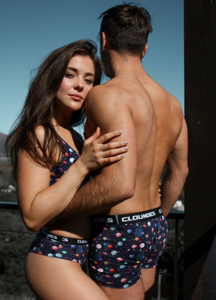 cool and comfortable digital printed couple matching underwear
