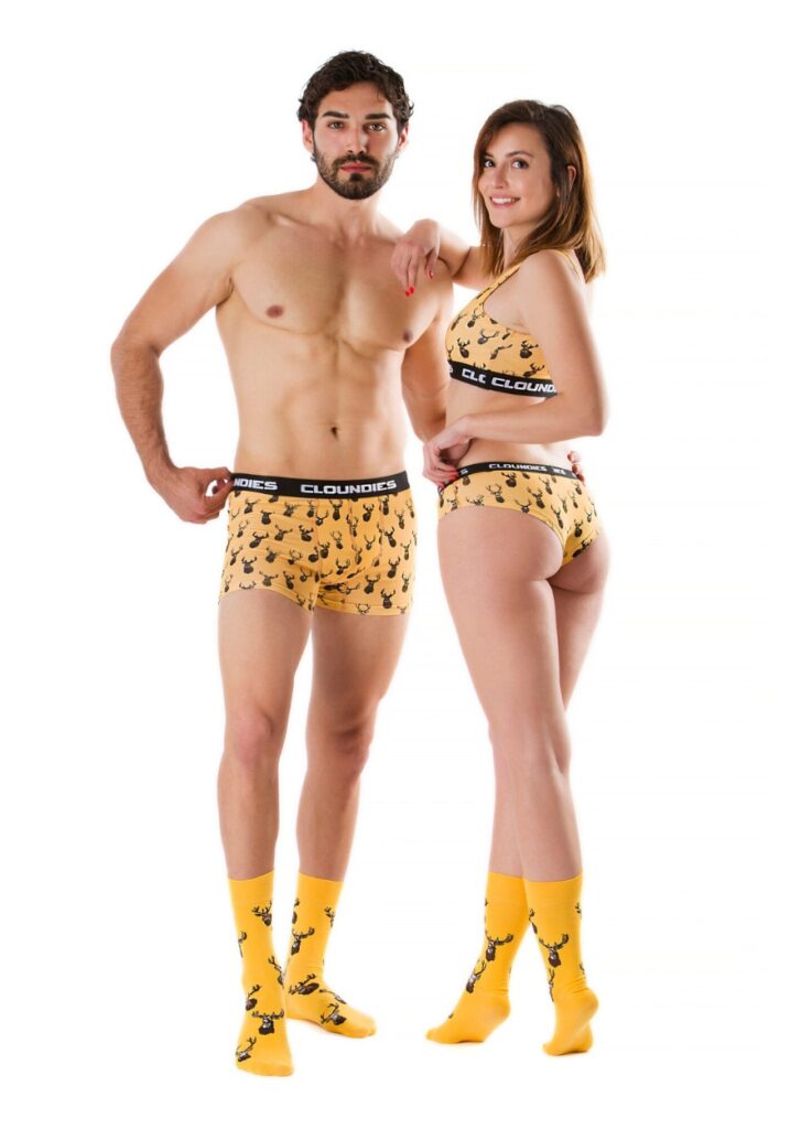 deer hunter digital print matching couple underwear