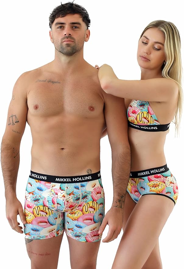 donut design mox and match couple underwear