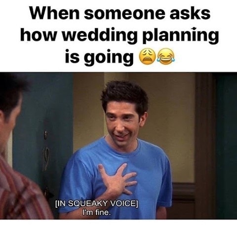 how wedding planning is going memes