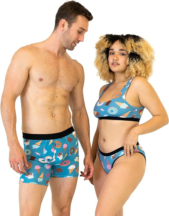mix and match blue matching undies for couple