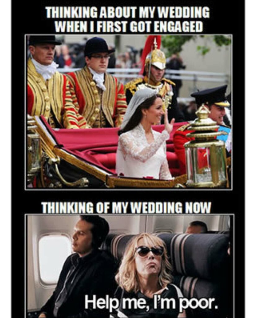 wedding roller coaster meme