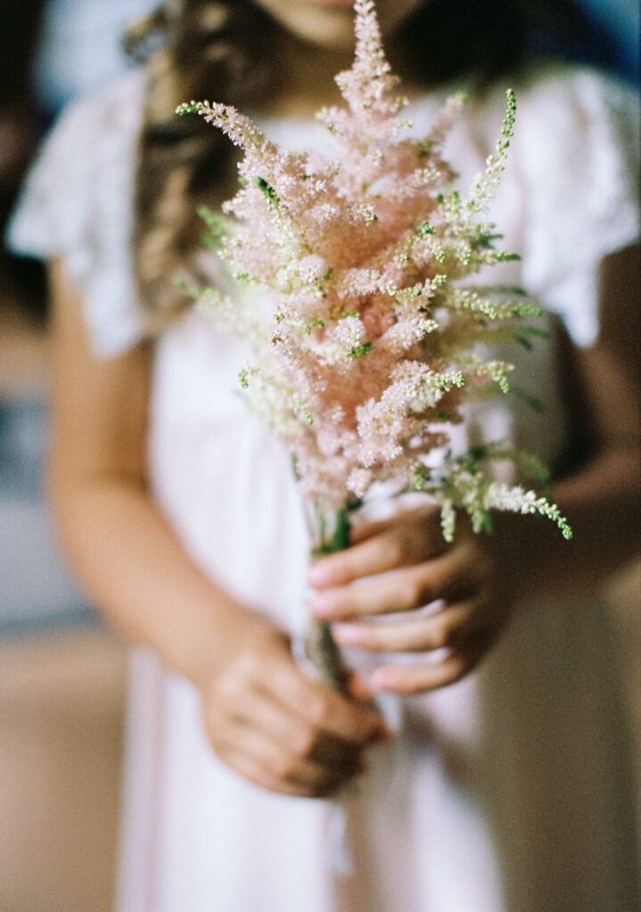 delicate pink small bridesmaid bouquet