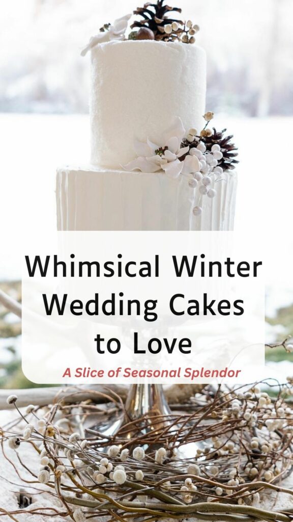 whimsical winter wedding cakes to love