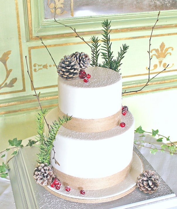 winter wedding rich velvet chocolate inside wedding cake