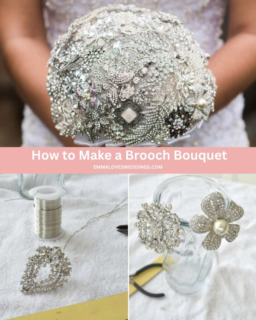 wiring brooches for wedding bouquet