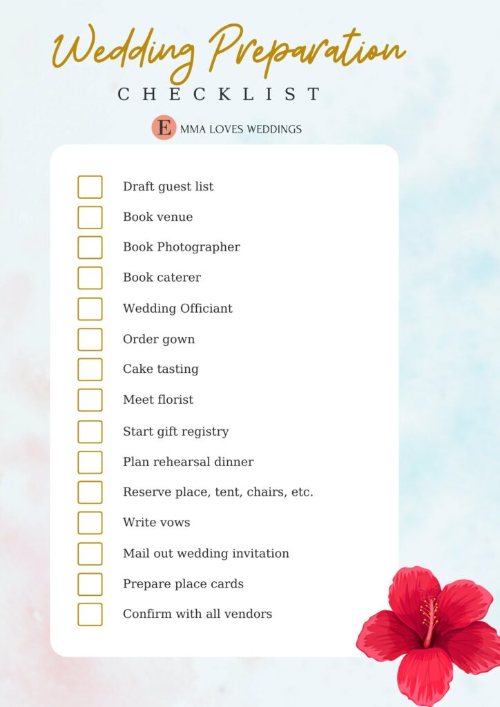 Wedding Preparation Checklist
